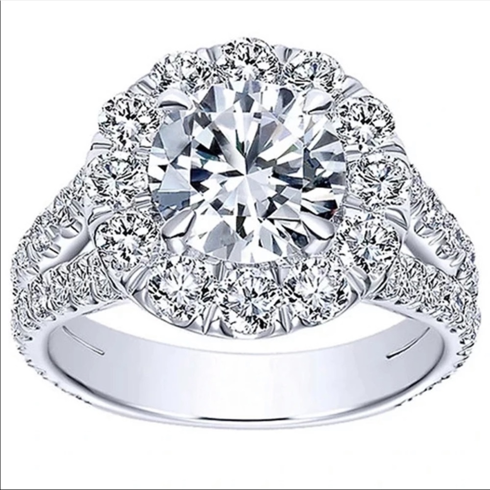 New Women’s Luxury Design 925 Silver Diamond Ring